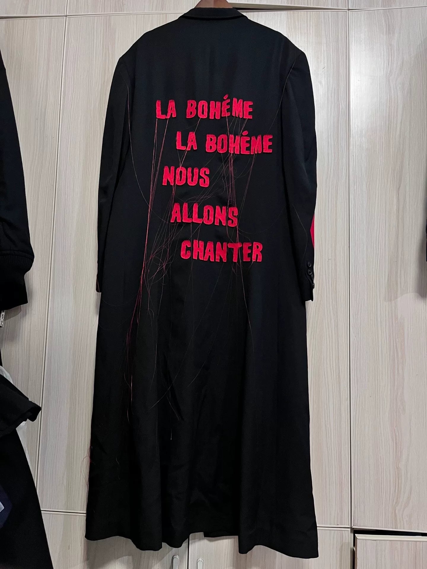 Yohji Yamamoto 24AW Red Slogan Coat