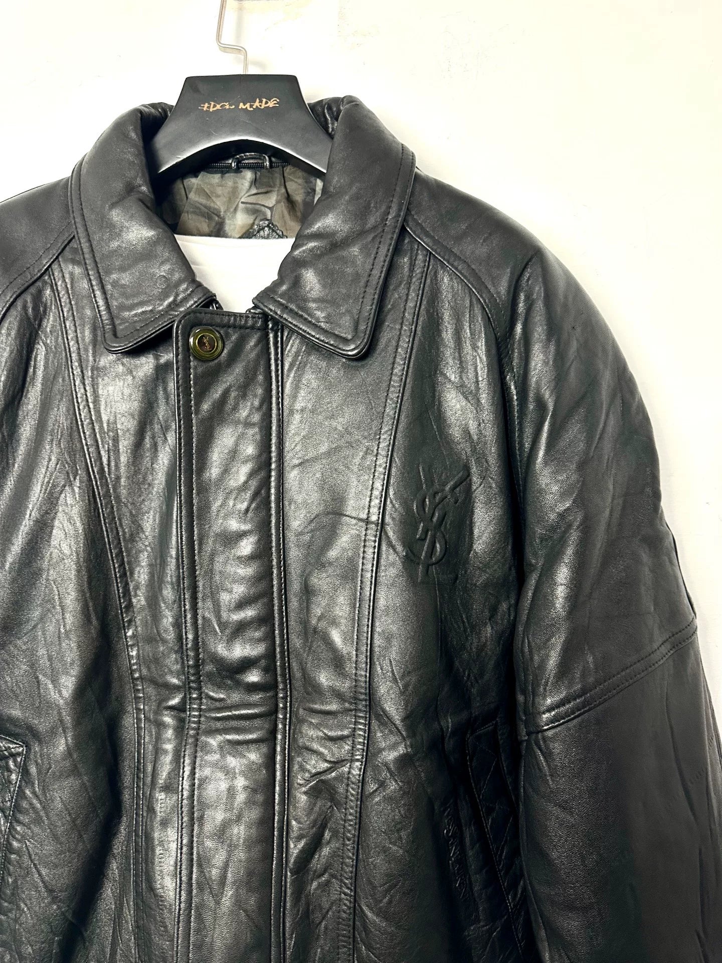Vintage 90s Yves Saint Laurent Leather Jacket