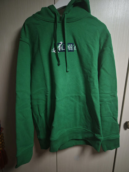 kith sadelles box logo green hoodie