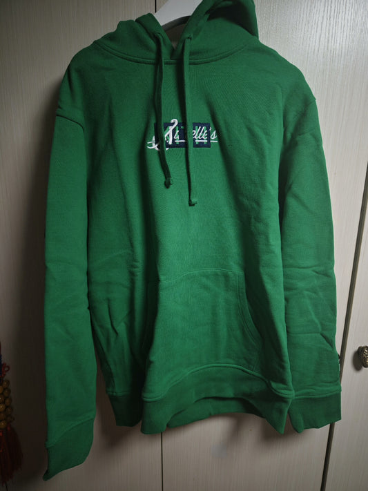 kith sadelles box logo green hoodie