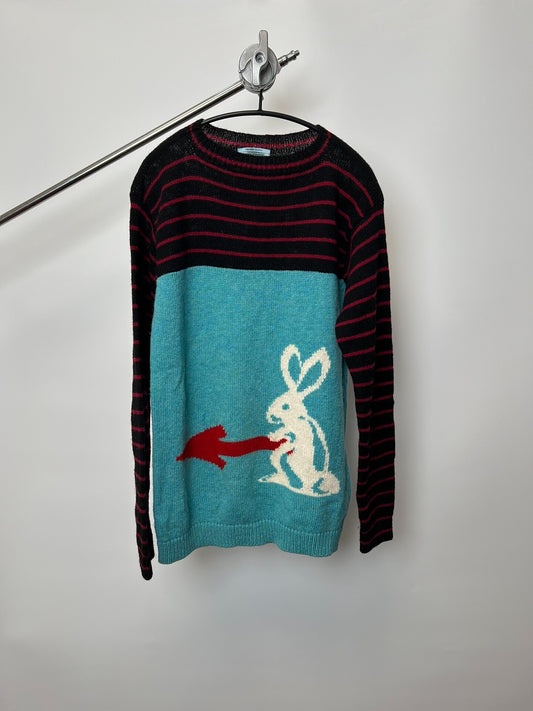 Prada Striped Rabbit Wool Sweater