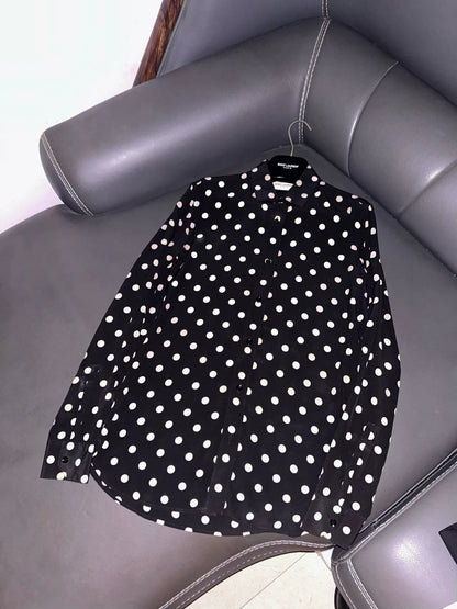 Saint Laurent Polka Dot Shirt by Hedi Slimane