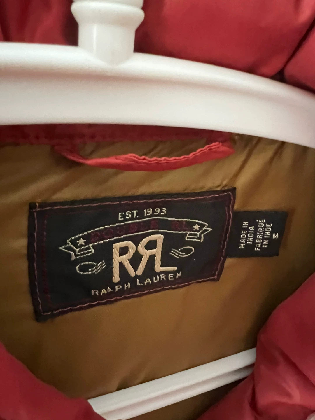 RRL Down Vest with Leather Details