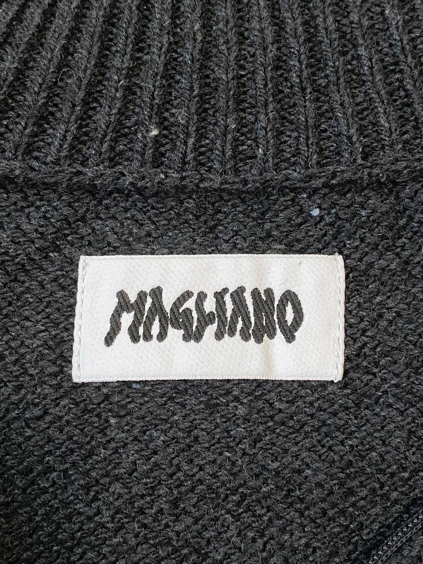 magliano red zip-up sweatshirt with high neck