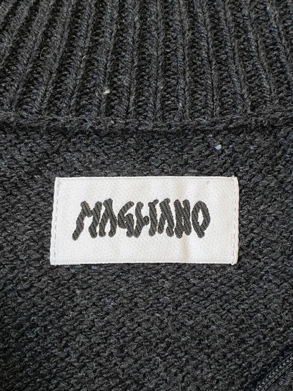 magliano red zip-up sweatshirt with high neck