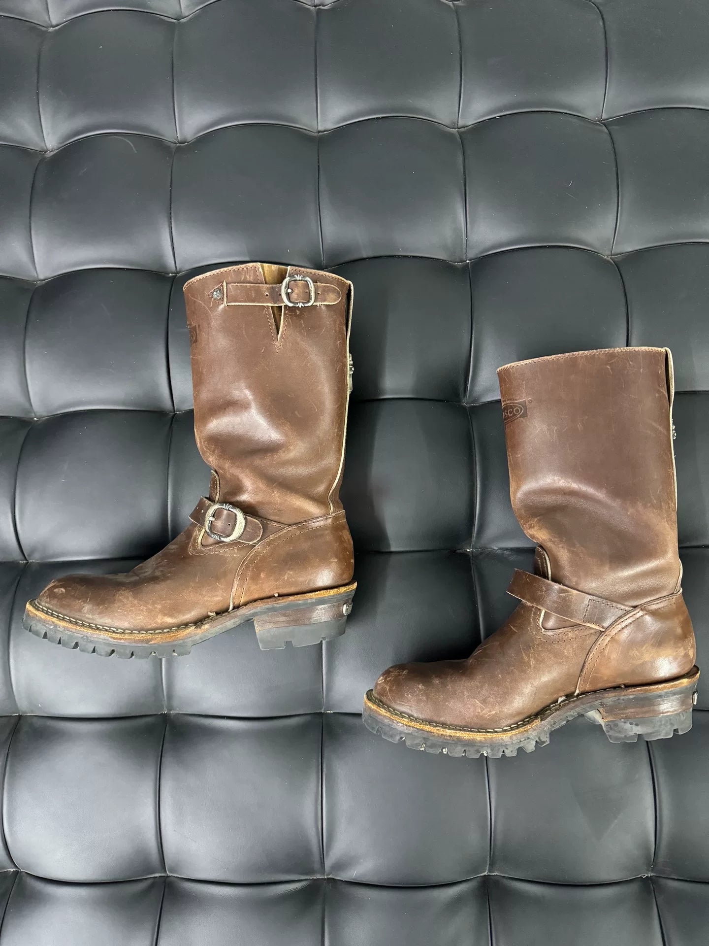 Chrome Hearts Wesco Brown Engineer Boots