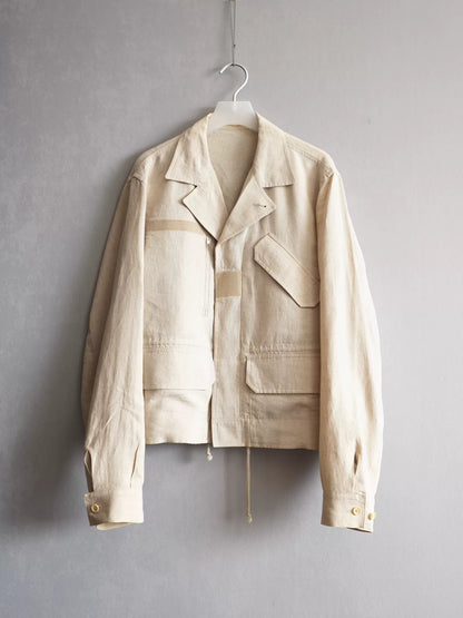 Yohji Yamamoto wrinkled jacket with adjustable design