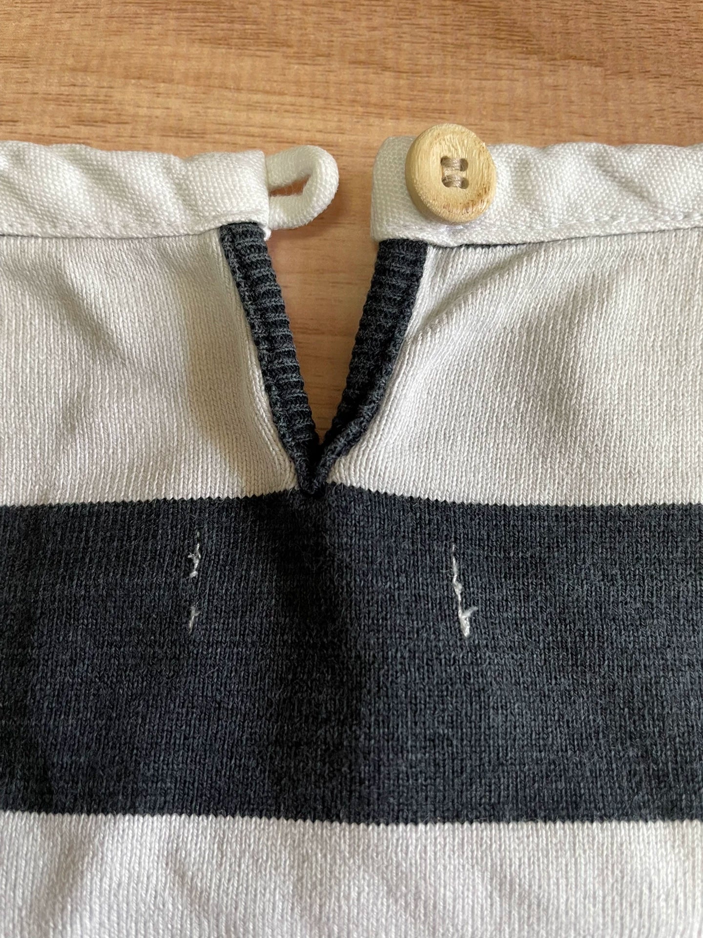 VISVIM BORDER CREW S/S Washed Striped T-Shirt