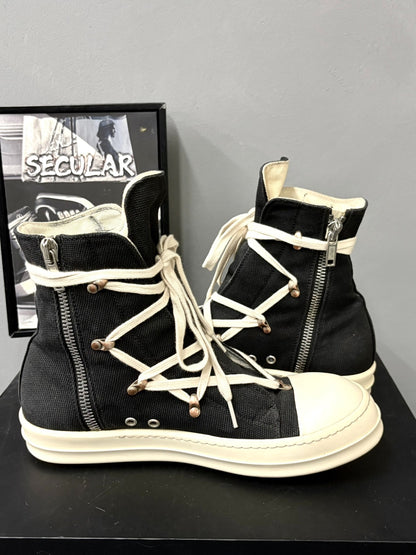 Rick Owens High-Top Canvas Star Sneakers