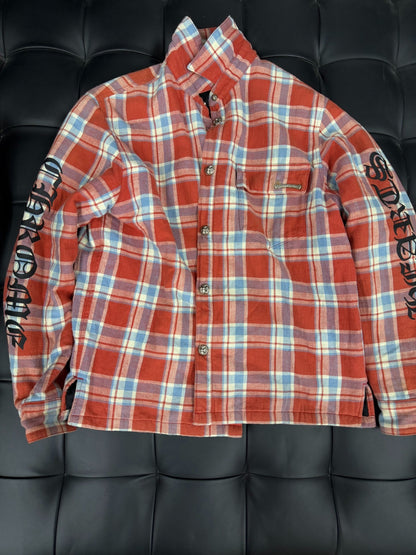 Chrome Hearts Red Blue Plaid Shirt