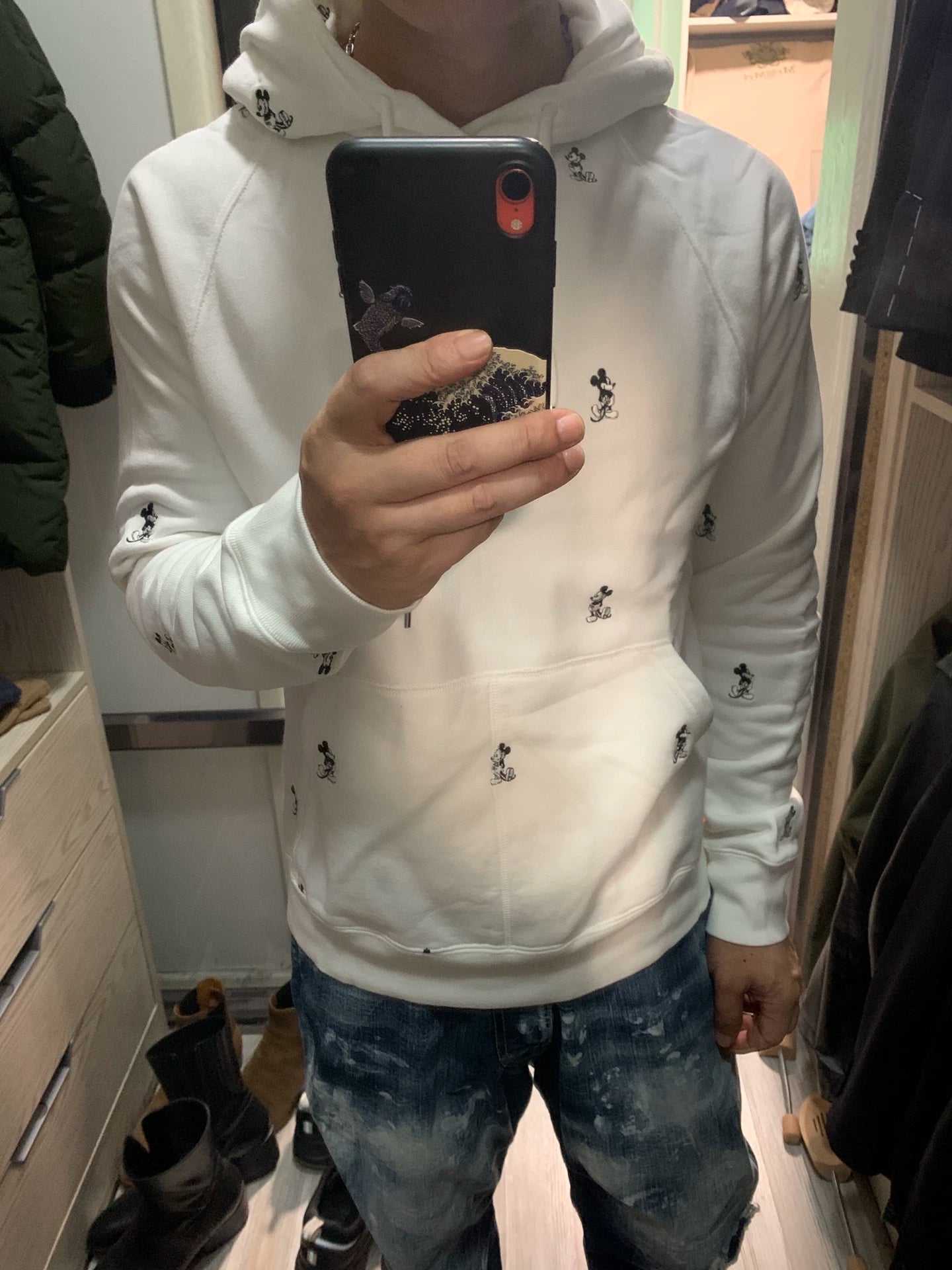 soloist mickey embroidered hoodie size 46