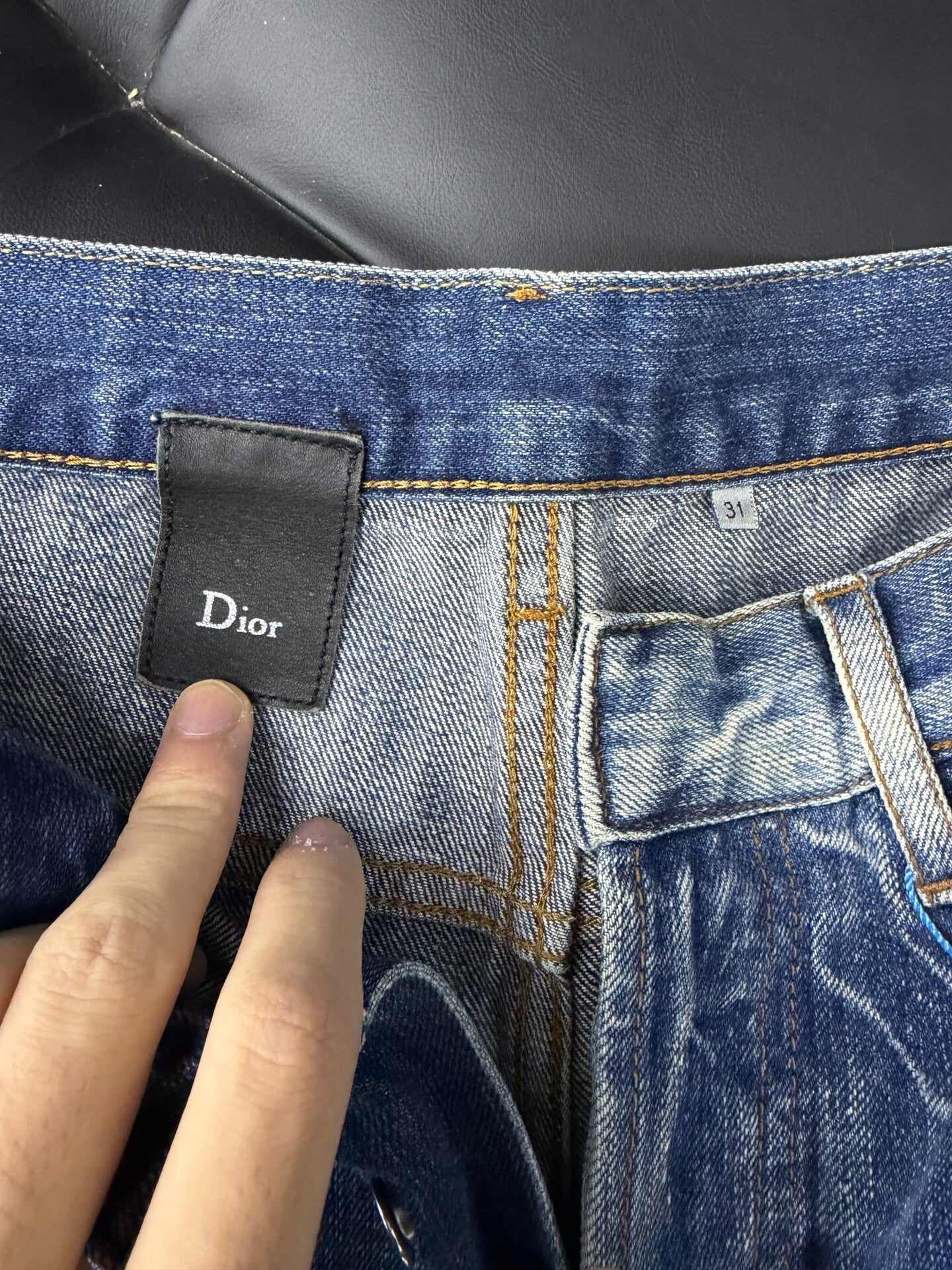 Dior Splash Wash Denim Trousers
