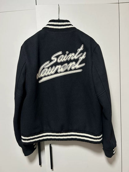 Saint Laurent SLP 22FW Embroidered Baseball Jacket