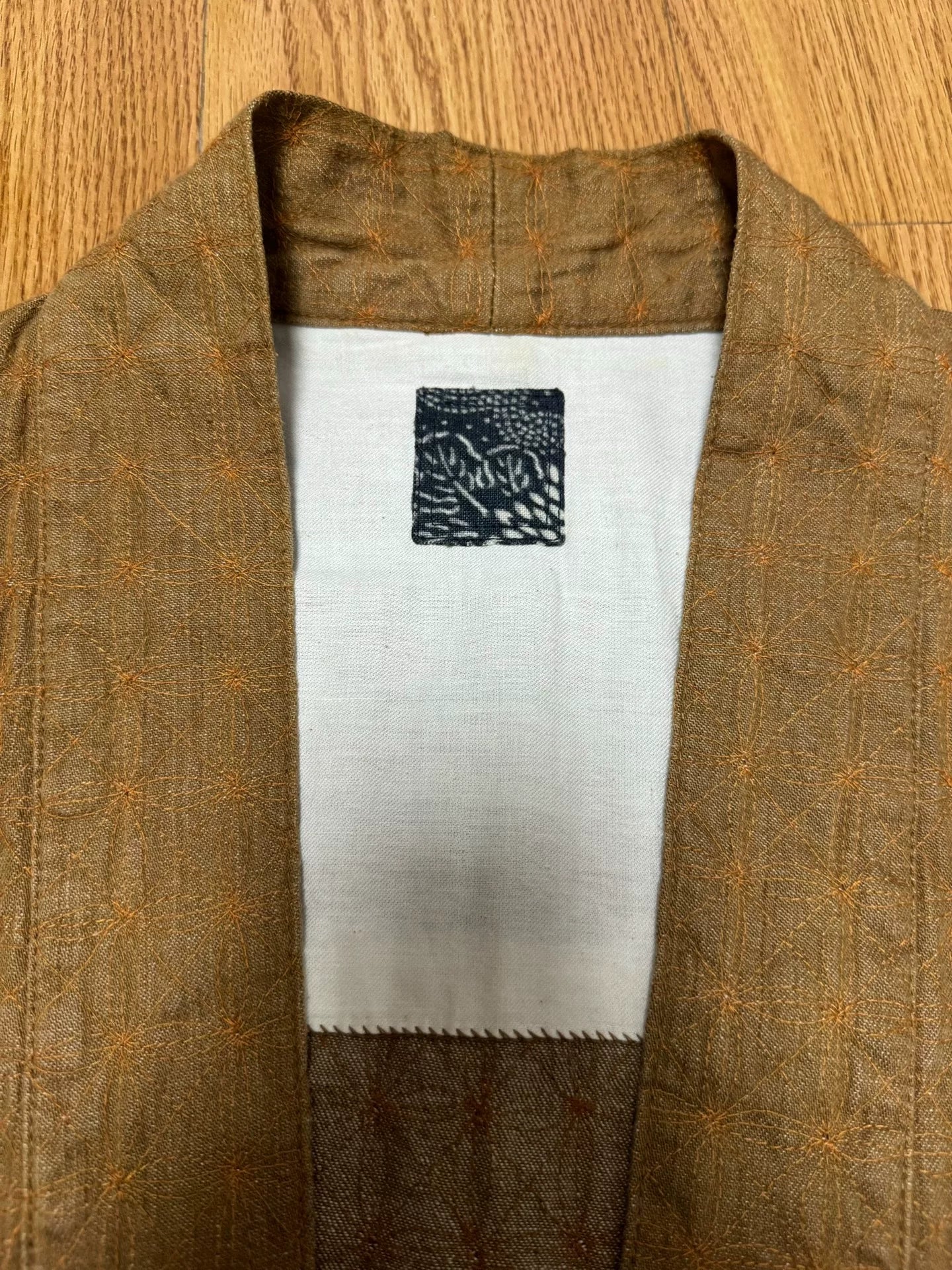 visvim sashiko lhamo shirt in brown