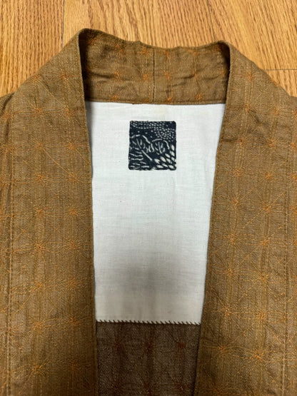visvim sashiko lhamo shirt in brown