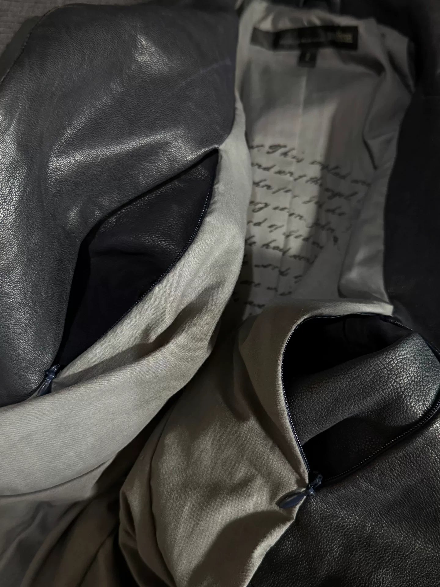 japanese avant-garde style leather blazer