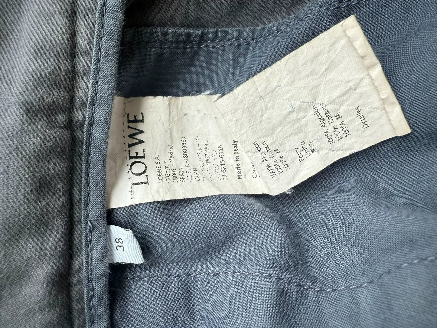 Loewe Logo Utility Pants Size 38