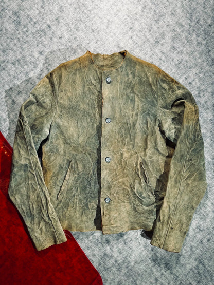 unique vintage leather jacket by maurizio amadei