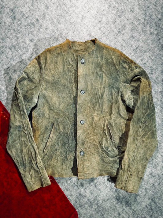 unique vintage leather jacket by maurizio amadei