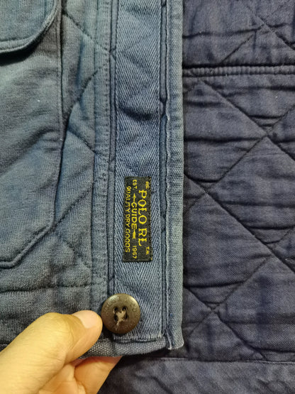 RRL Ralph Lauren Blue Dyed Collar Jacket
