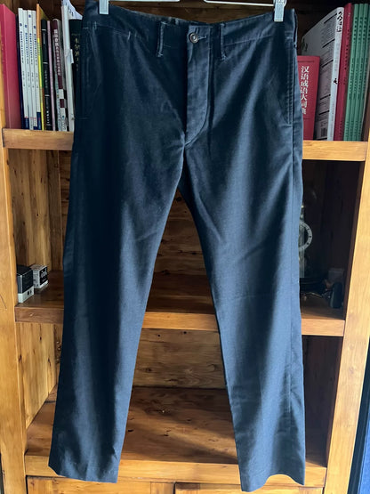 RRL Double RL Black Wool Blend Trousers