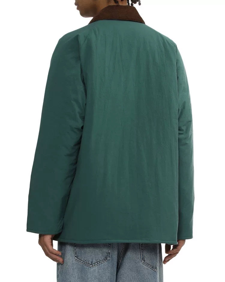 BEAMS Patchwork Collar Cargo Puffer Jacket