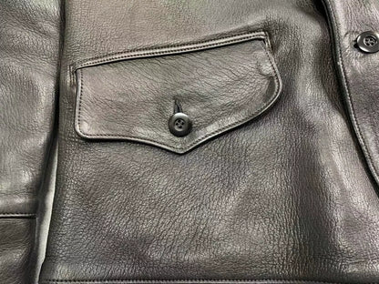 Black Deerskin Work Coat