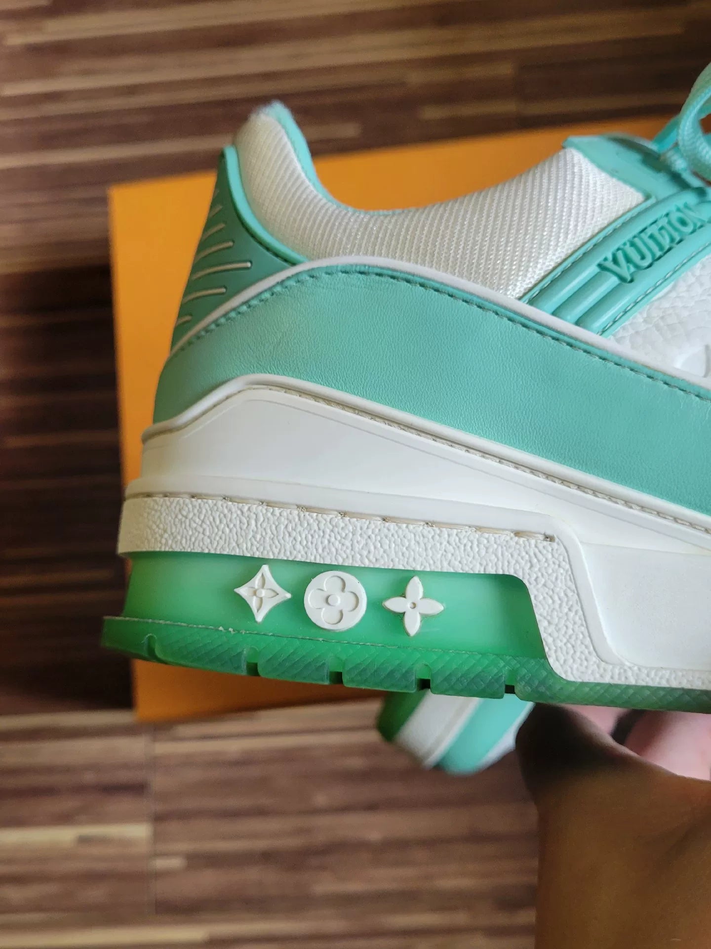 Louis Vuitton Tiffany Green Trainer Sneakers