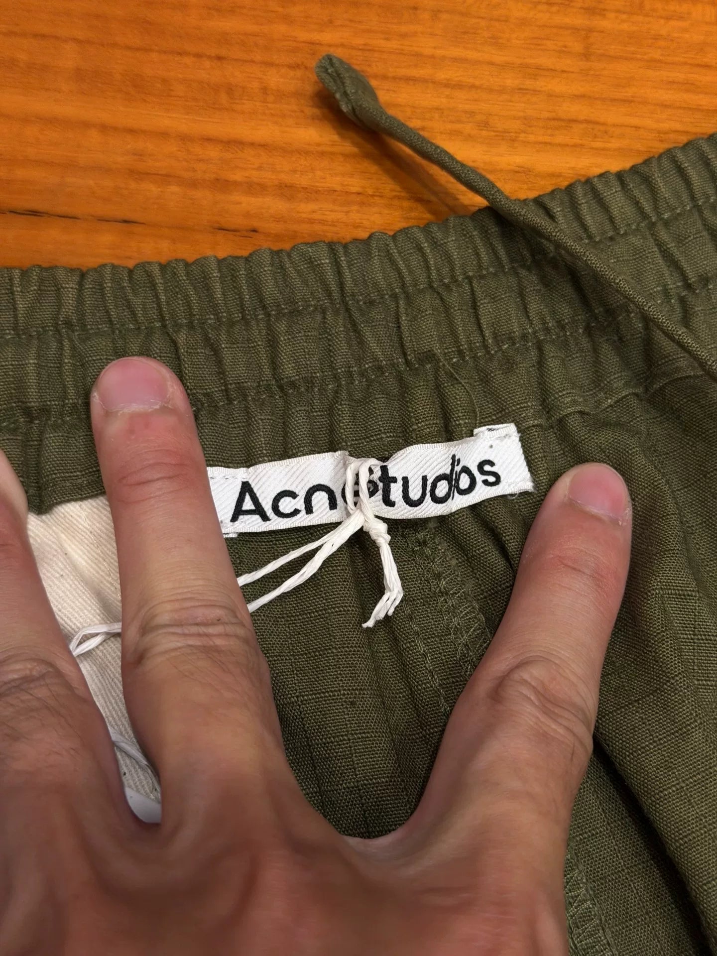 Acne Studio Green Cargo Pants