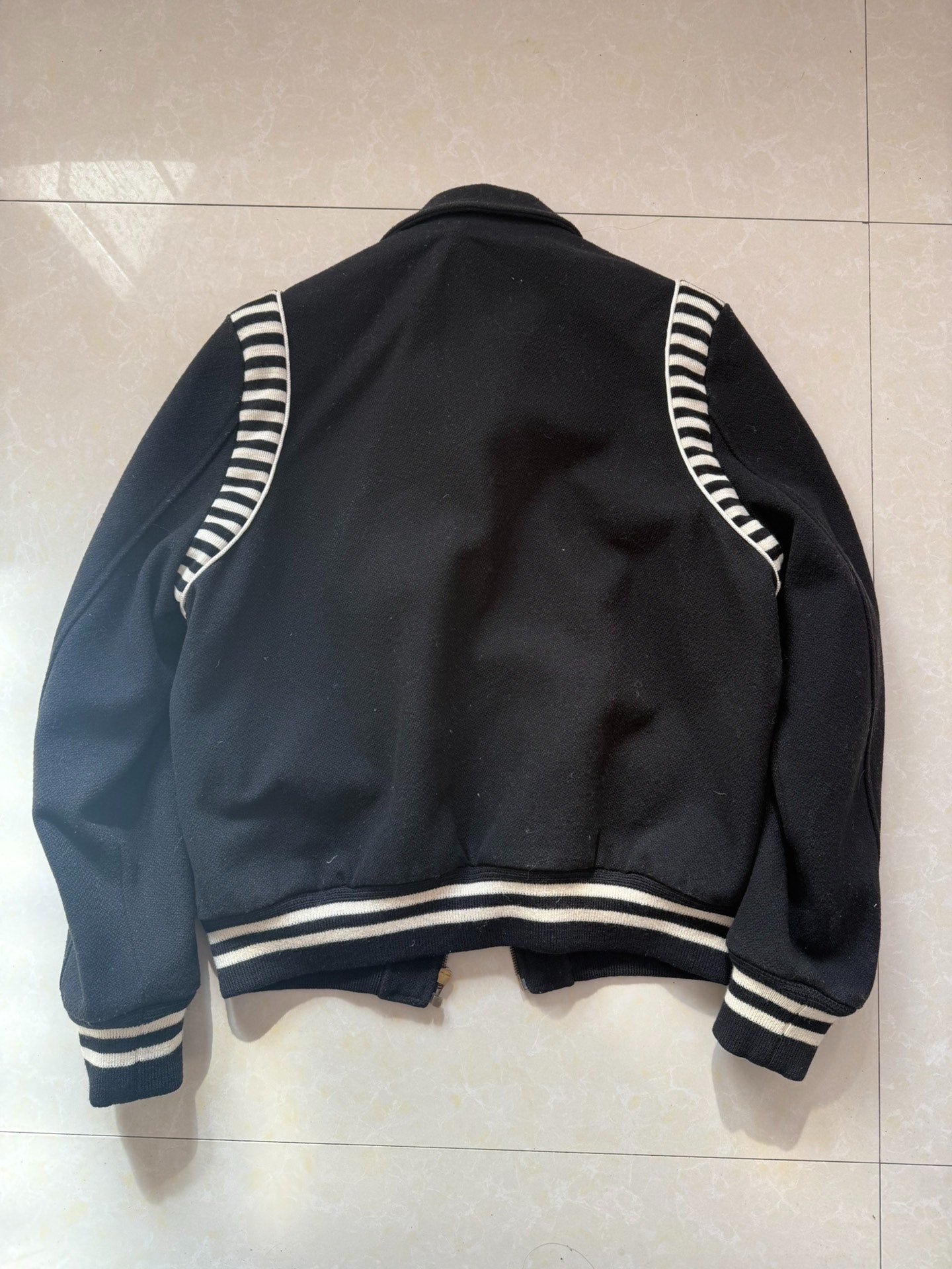 Saint Laurent Black White Striped Jacket