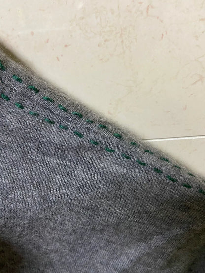 visvim gray crew fisherman cashmere sweater