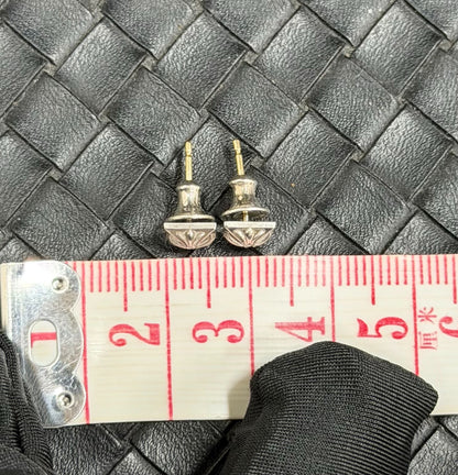Chrome Hearts Square Cross White Diamond Earrings