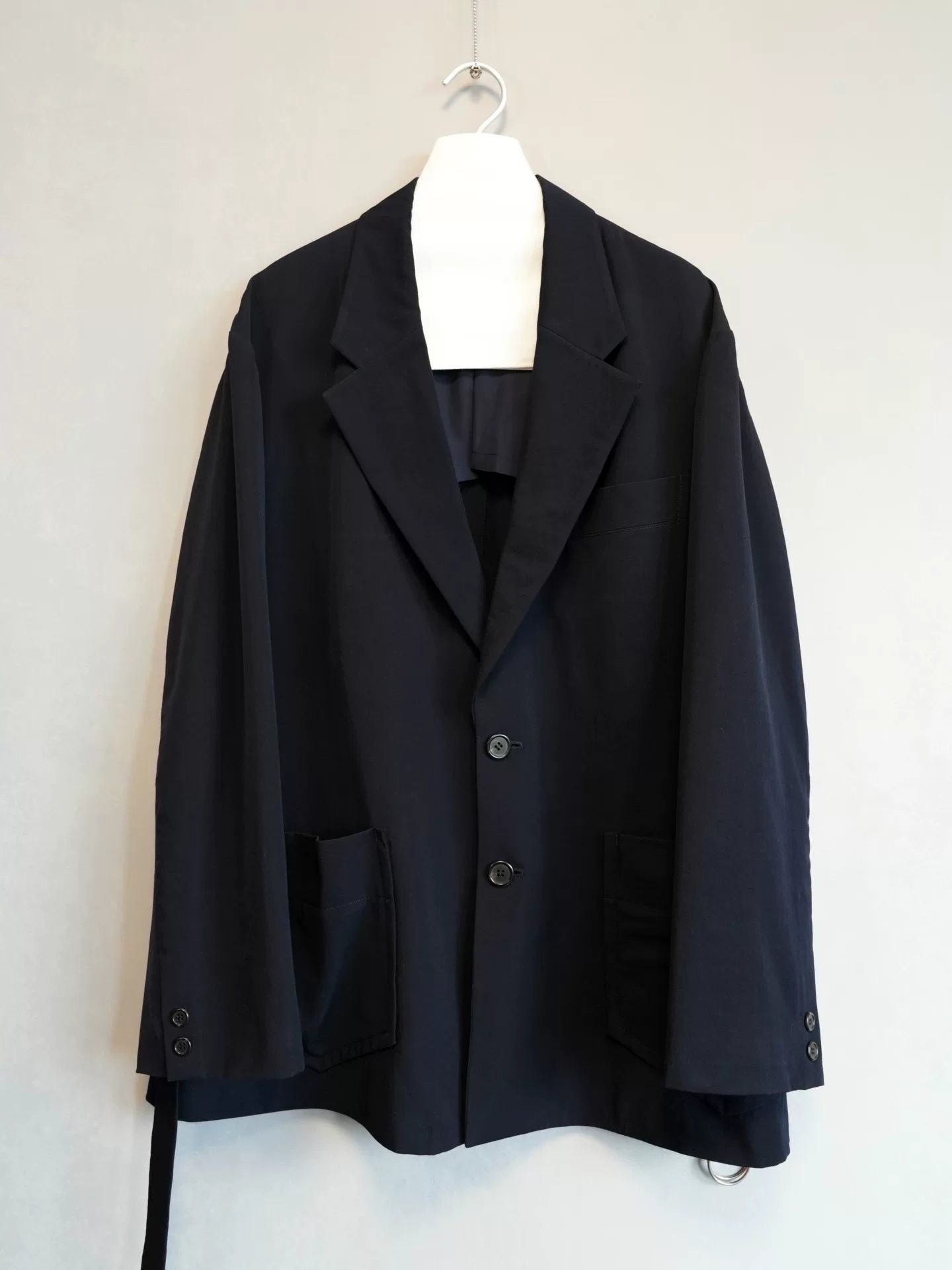 Yohji Yamamoto Wool Jacket Navy Blue