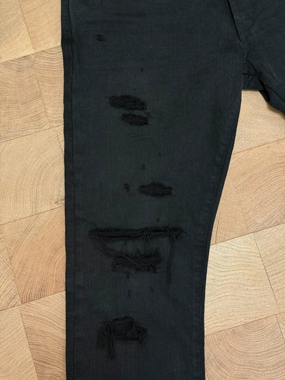 VISVIM 20SS Distressed Black Jeans