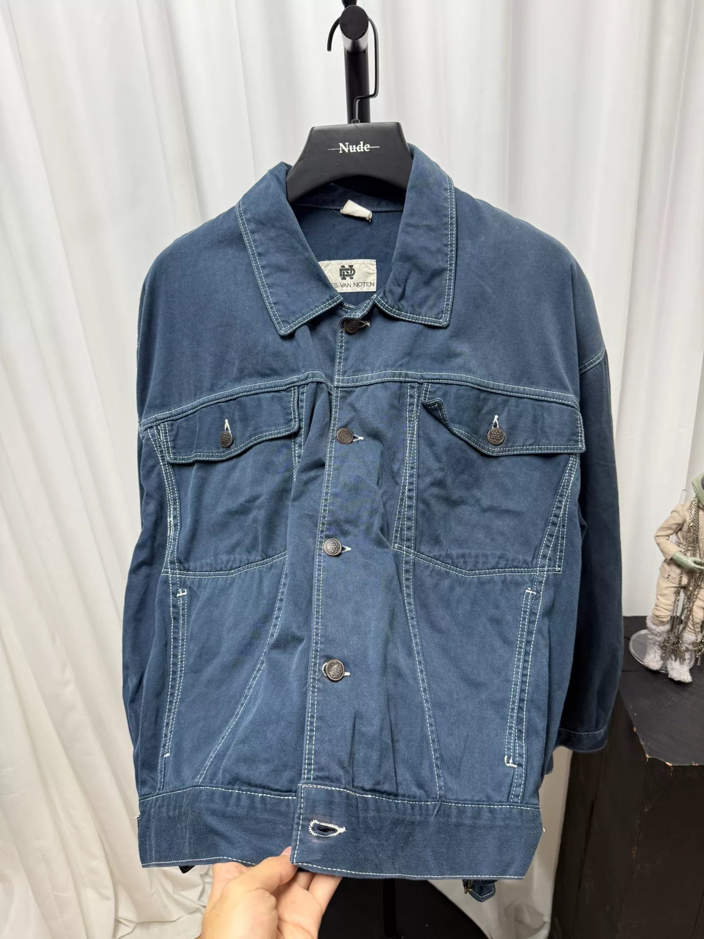 drapes van noten canvas oversized jacket