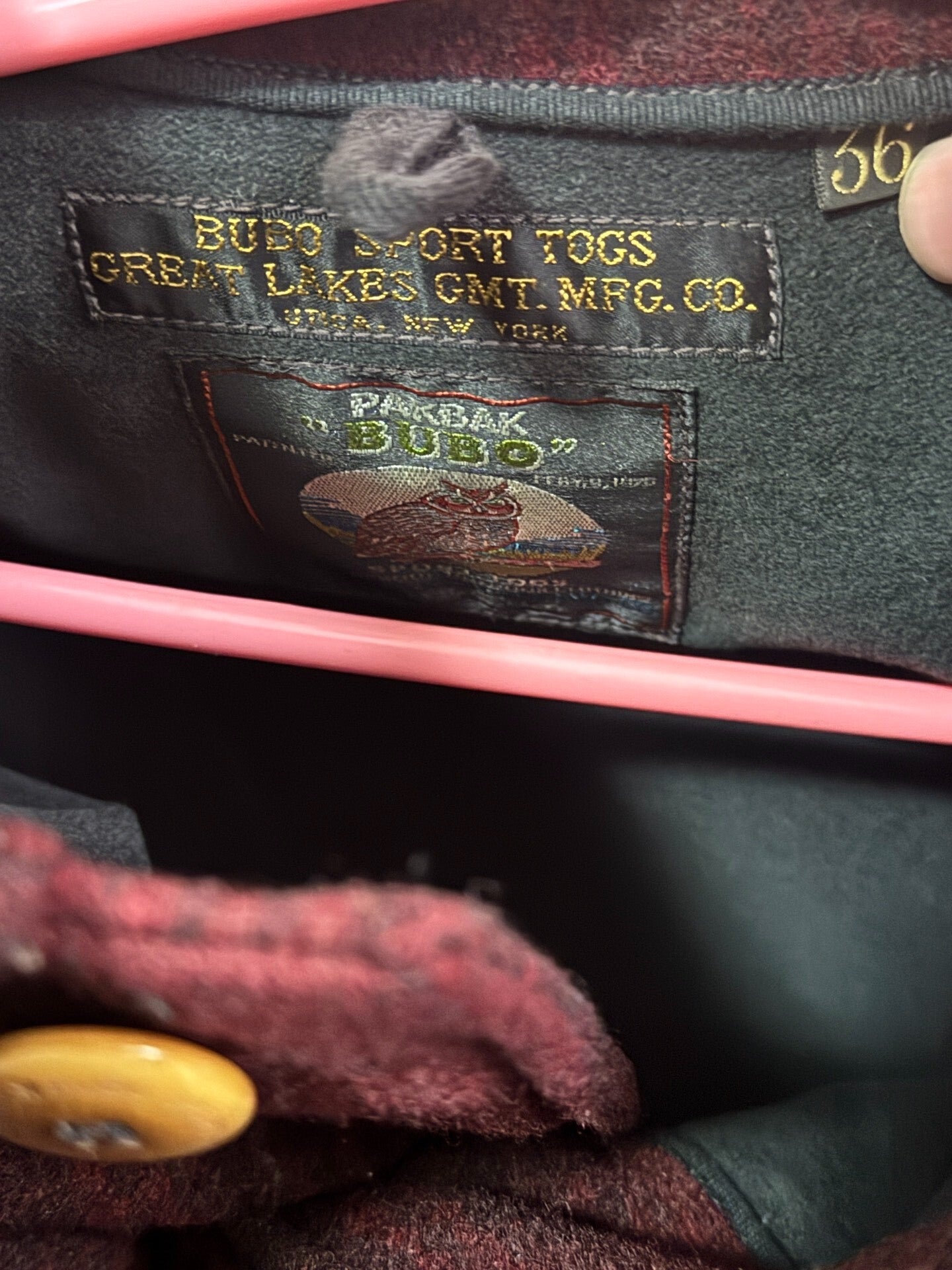 Heavy Wool Hunting Jacket in Burgundy