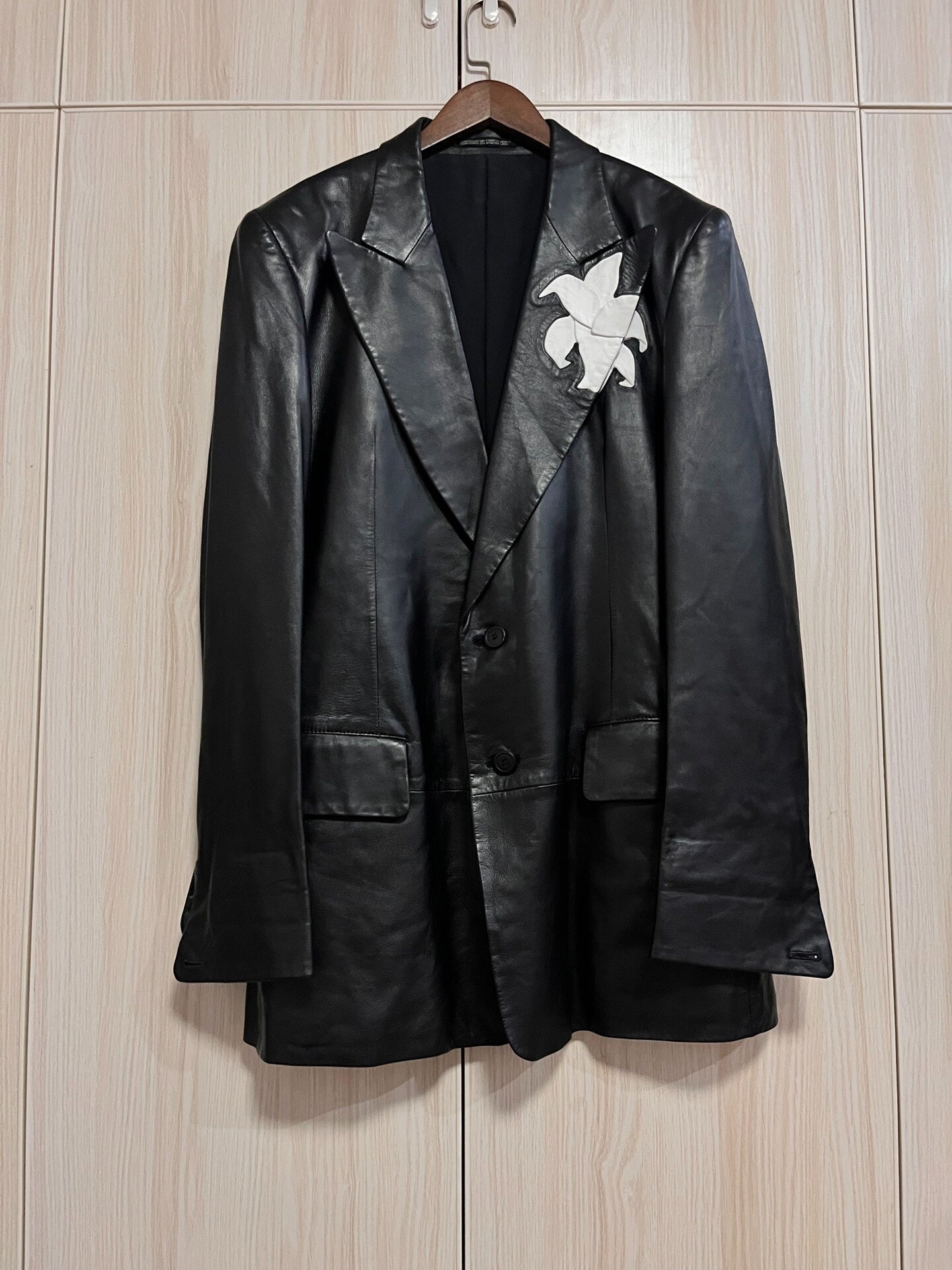Yohji Yamamoto Black Blazer with Floral Design
