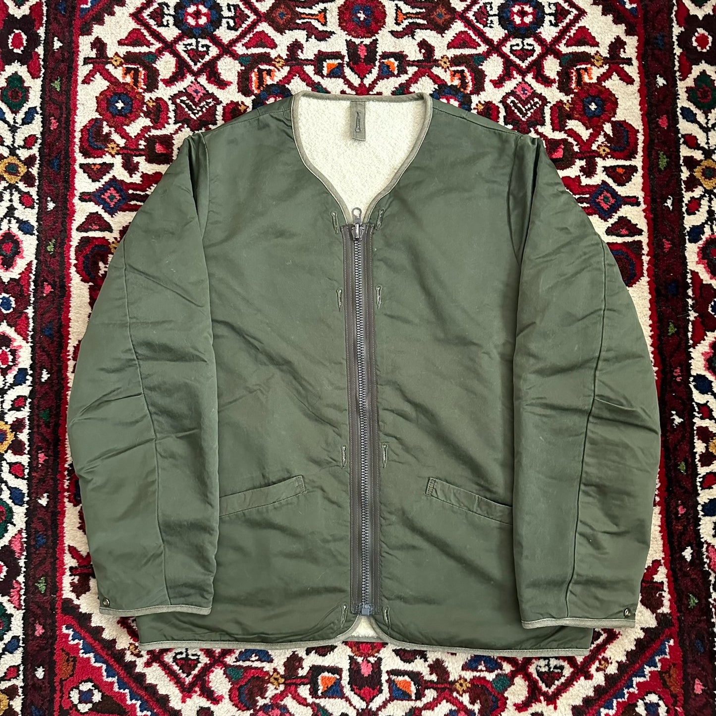 visvim iris liner jacket in green