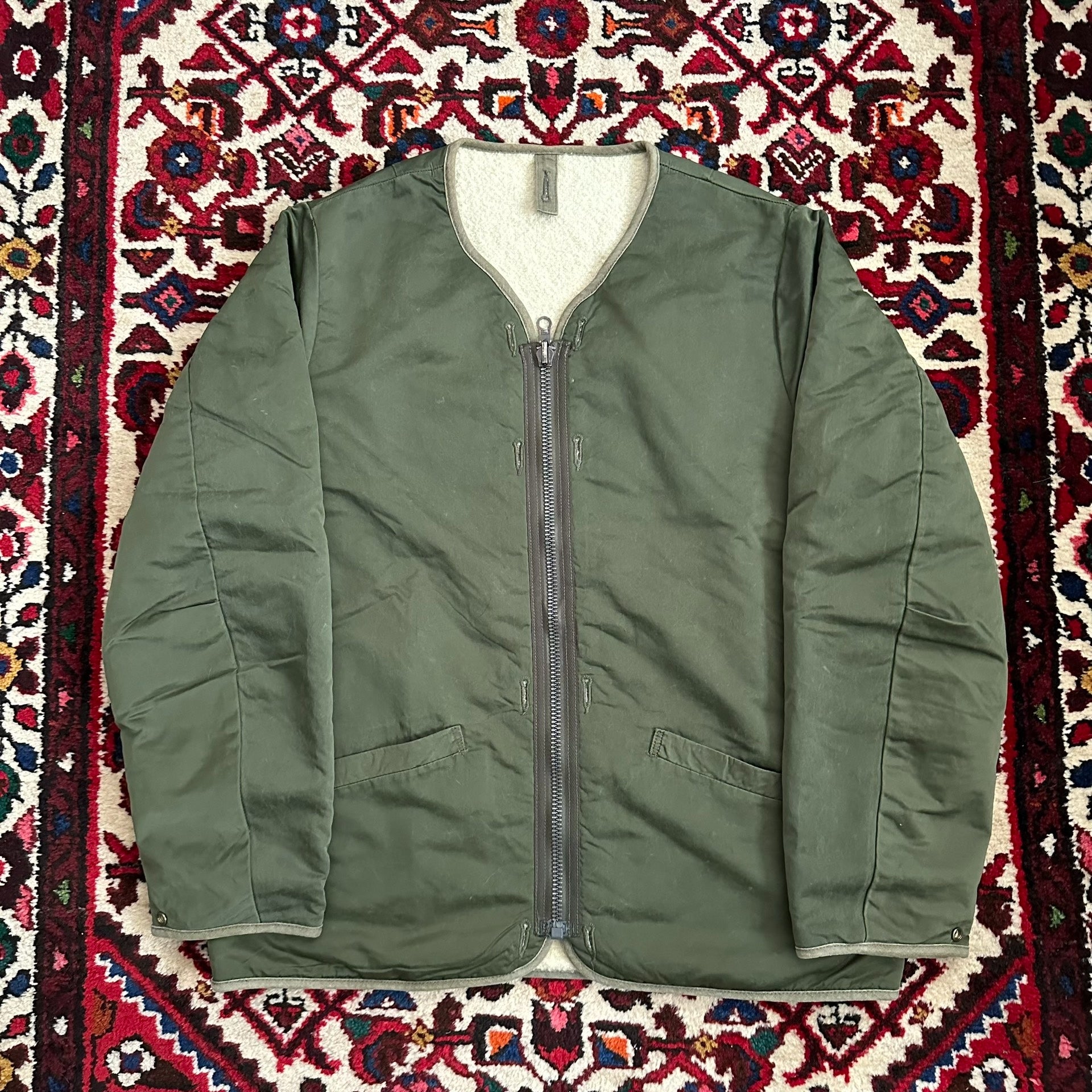 visvim iris liner jacket in green