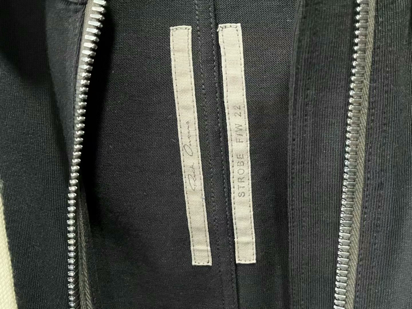 oversized black zip-up hoodie by Rick Owens