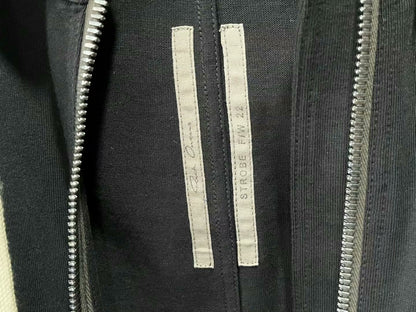 oversized black zip-up hoodie by Rick Owens