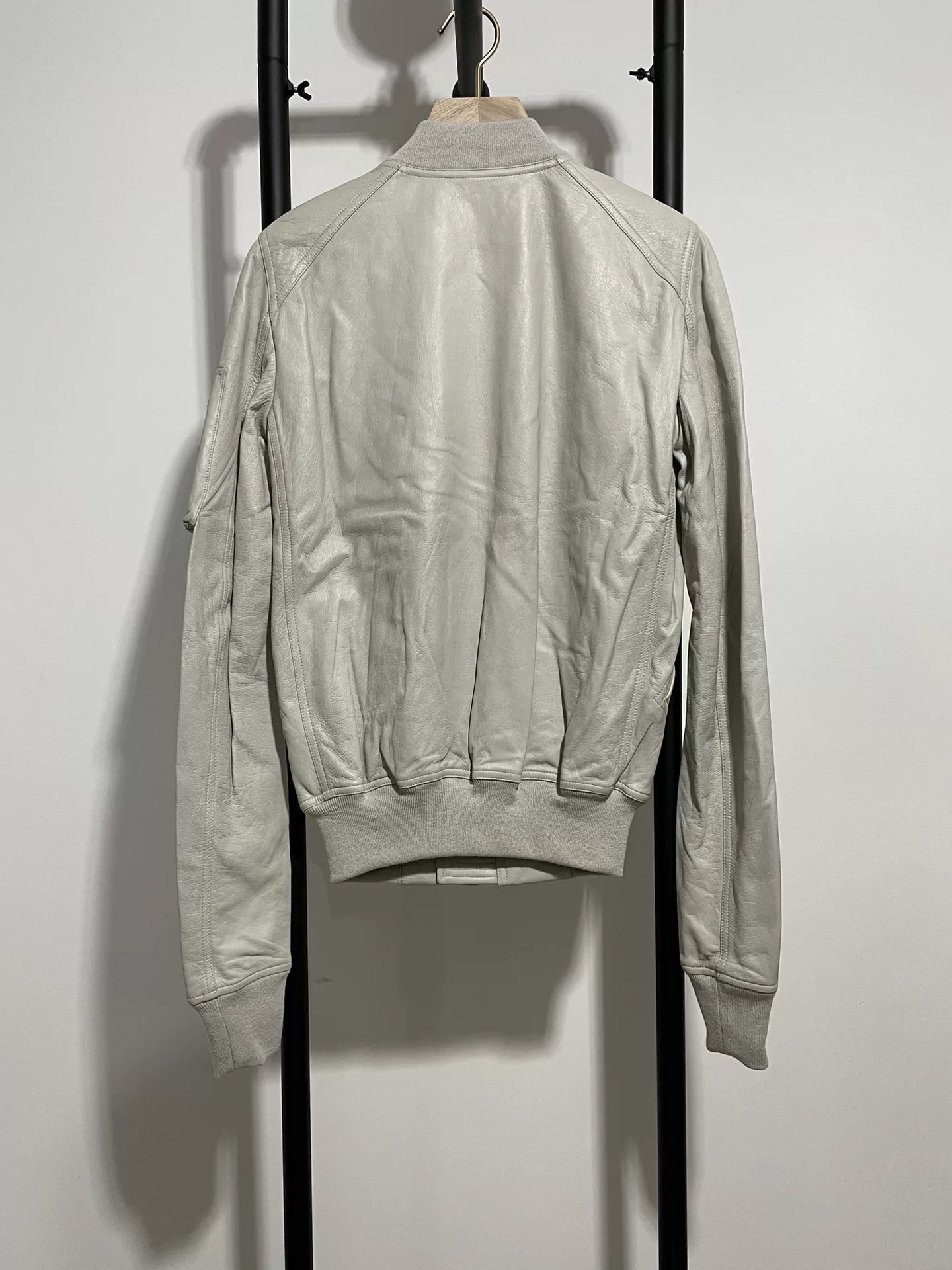 rick owens ro ma1 leather bomber jacket
