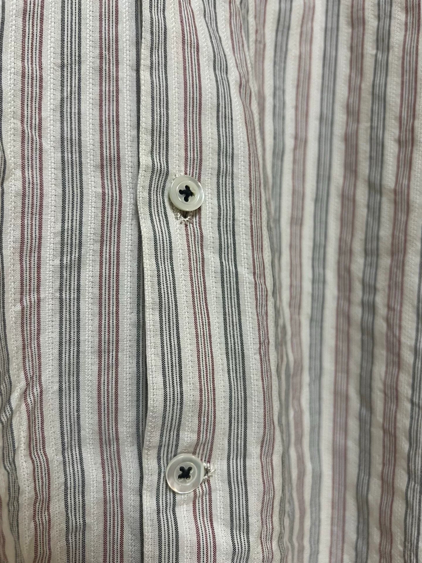 Geoffrey B.Small Red White Blue Striped Shirt