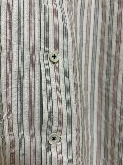 Geoffrey B.Small Red White Blue Striped Shirt