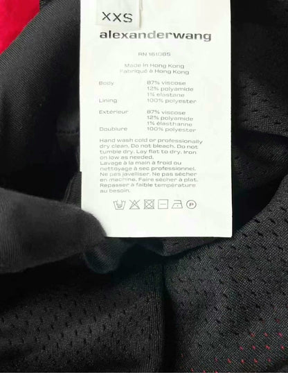 alexander wang red velvet logo zip jacket