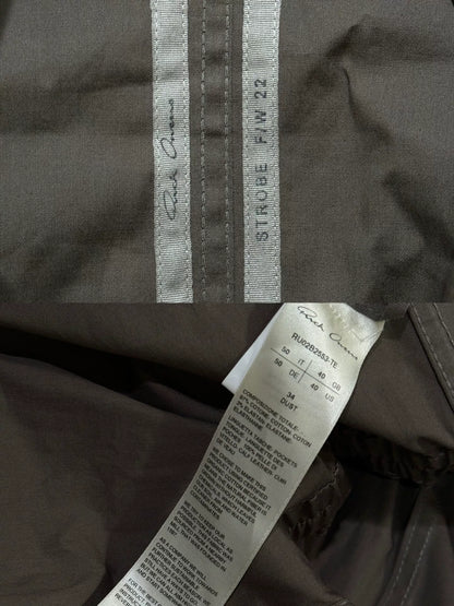 rick owens five-zip utility jumpsuit in dust