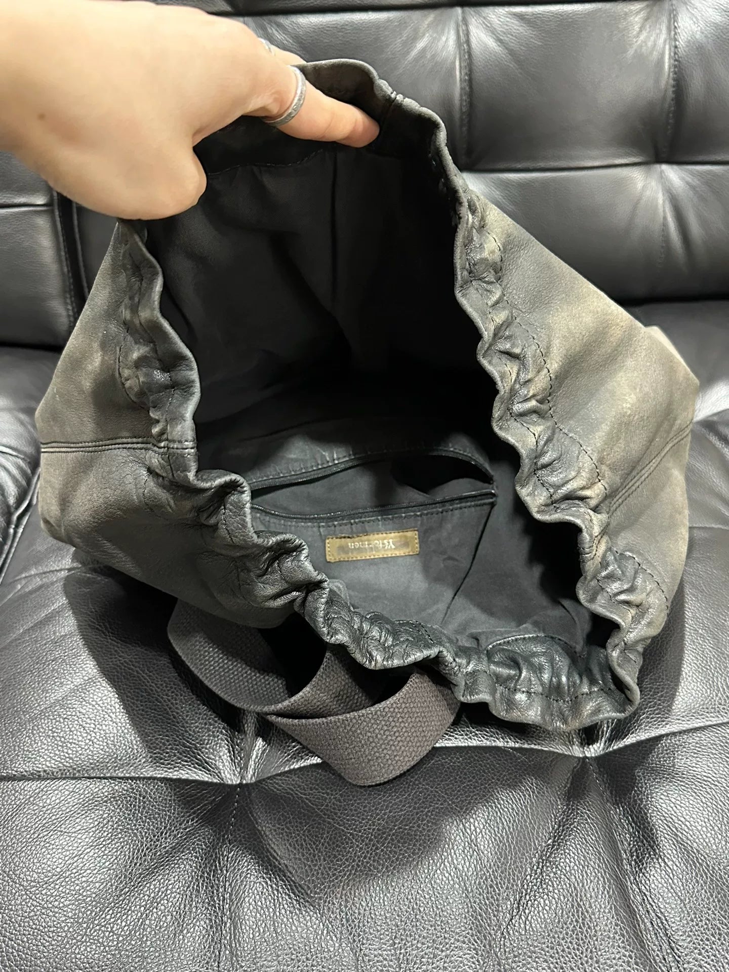 Yohji Yamamoto Y's Men's Sheepskin Backpack