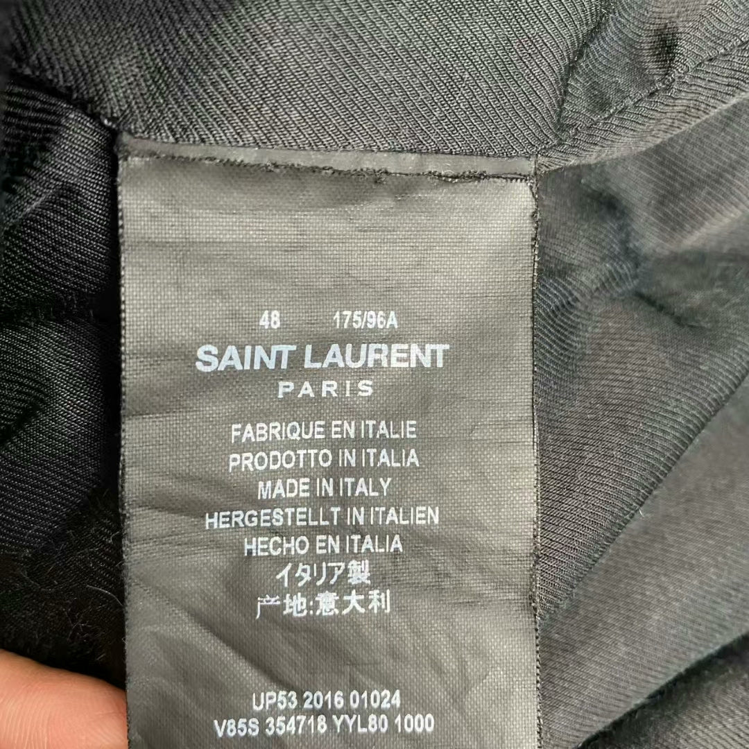 Saint Laurent SLP Black Baseball Jacket