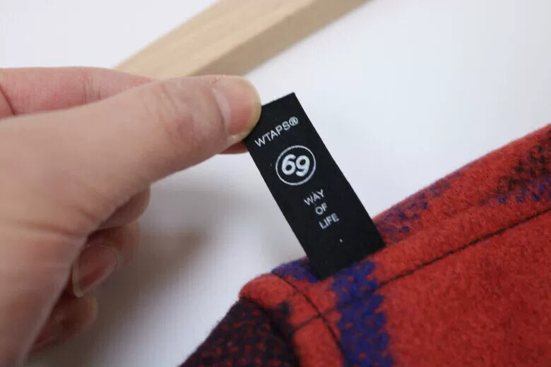 wtaps lamber jacket wool melton red check