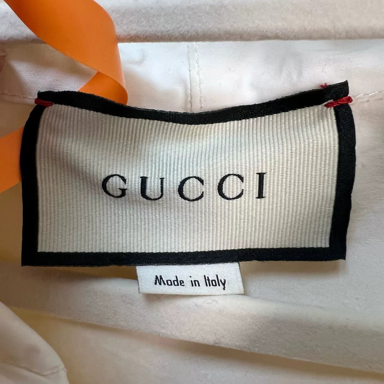 gucci hooded windbreaker with red green belt